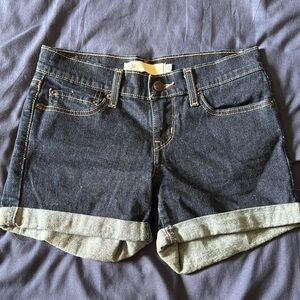 Levi's Dark Blue Jean Shorts